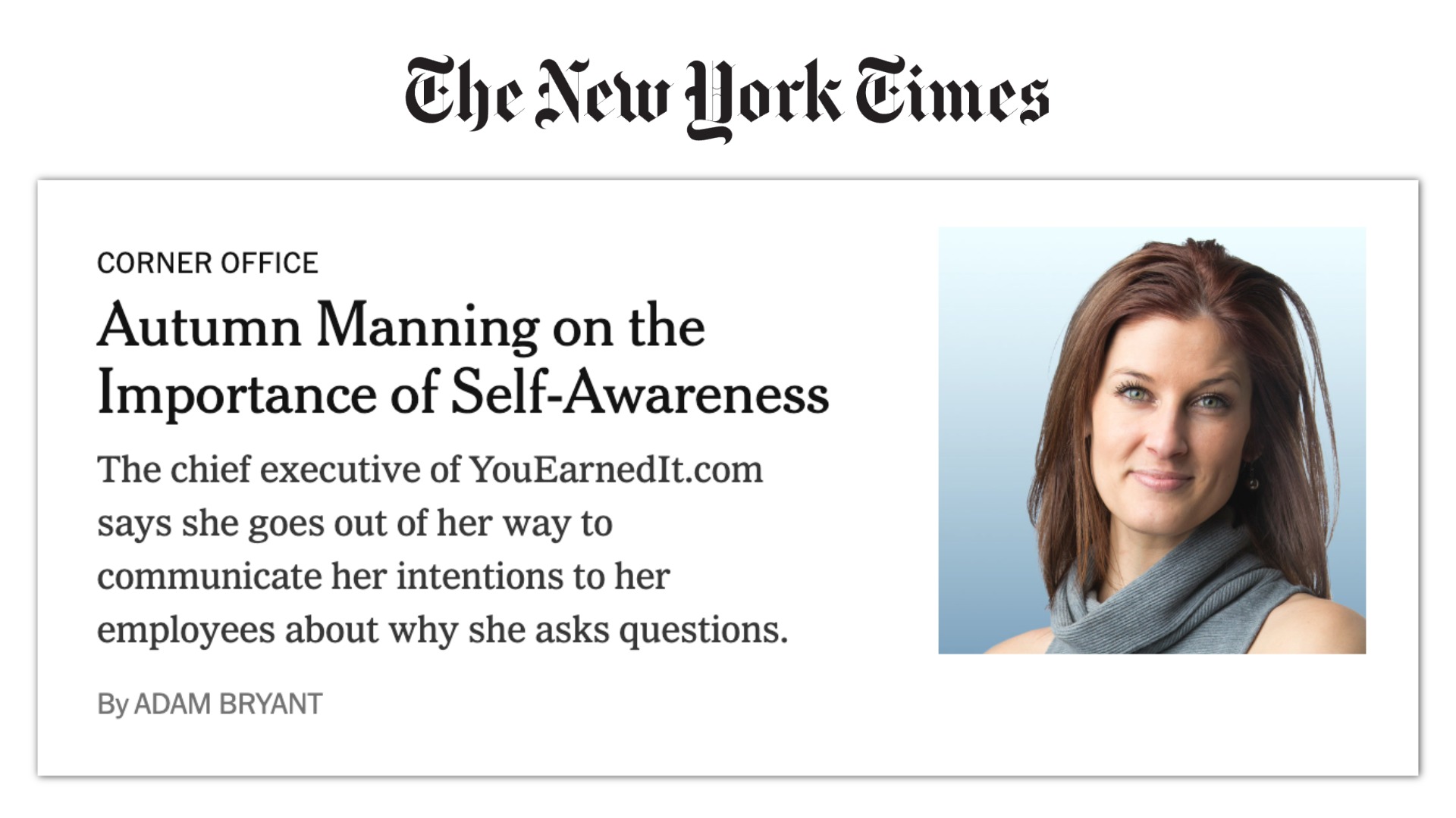 New York Times feature screenshot